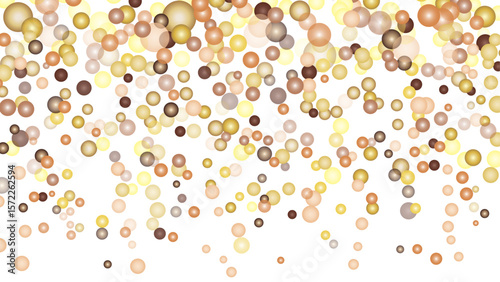 The shining gold dust, confetti. Shining gold dust. Abstract gold particles. Colorful confetti Amazing gold confetti background balloon down for celebration. Vector illustration of festive decoration.