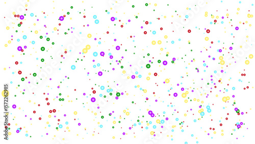 The splashes of paint are multicolored.Colorful confetti on transparent background. Amazing colorful confetti background balloon down for celebration. Vector illustration of festive decoration.