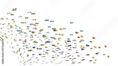 Colorful confetti against a transparent background. An amazing backdrop of colorful confetti for celebration. A vector illustration of festive decorations.