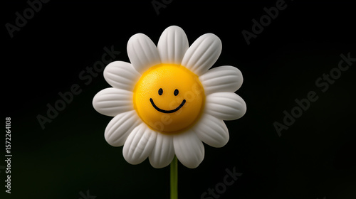 Cheerful smiley flower nature photography close-up isolated joyful concept