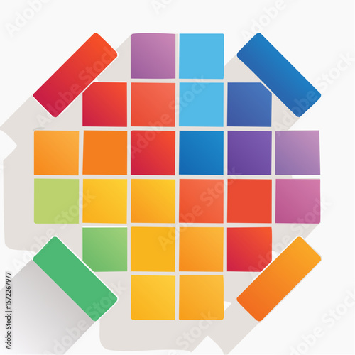 adaptive icon grid for digital and print with iso-compliant strokes and duotone color scheme