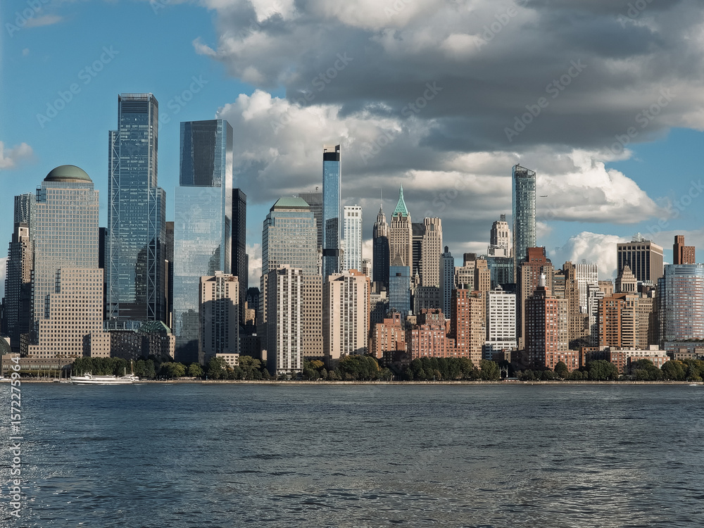Fototapeta premium Lower Manhattan from Jersey City