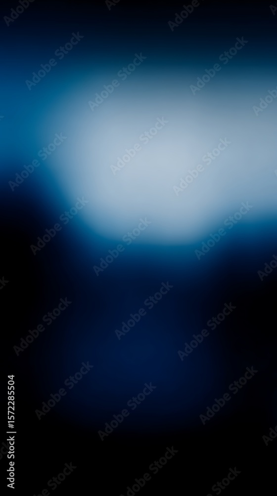 Obraz premium Blurry dark blue gradient with central white glow, calm and mysterious
