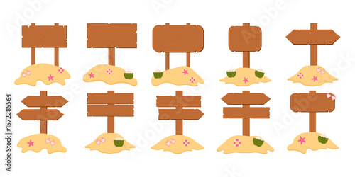 Summer Beach Sign Illustration
