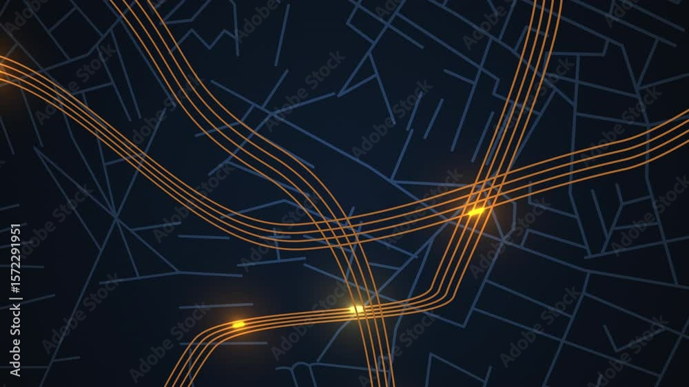 Futuristic digital city map with travel concept