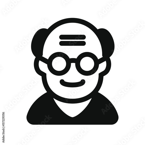 old man face icon 