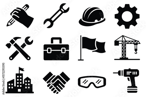 Construction and engineering icon