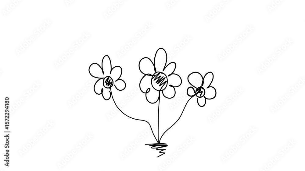 hand drawn flower plant animation video hand drawn flower plant animation video