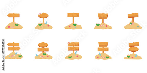 Summer Beach Sign Illustration