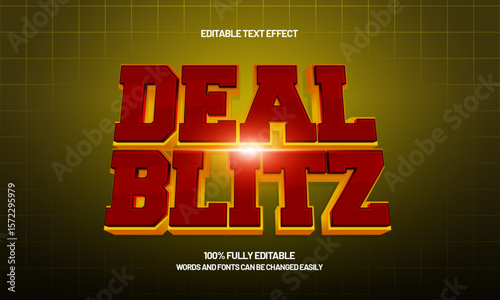 deal blitz editable text effect with a sale and offer text style
