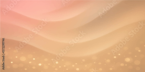 Peach Blush Abstract Landscape with Gentle Golden Glow and Silky Gradient Layers