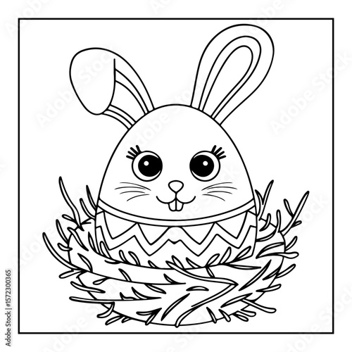 black and white easter day coloring pages
