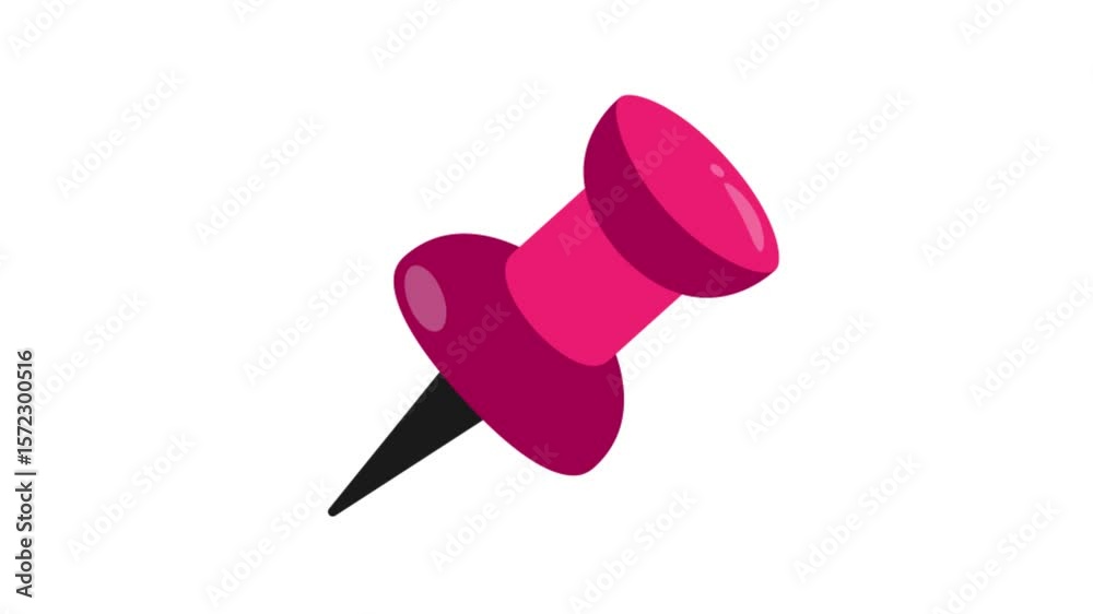 Push Pin Icon Animation MP4 file