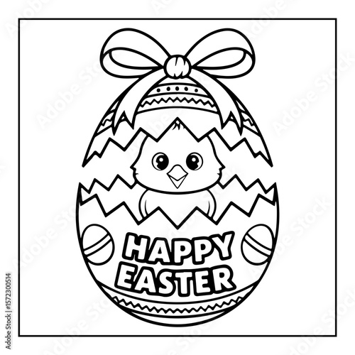 black and white easter day coloring pages