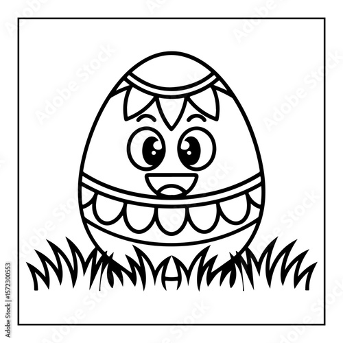 black and white easter day coloring pages