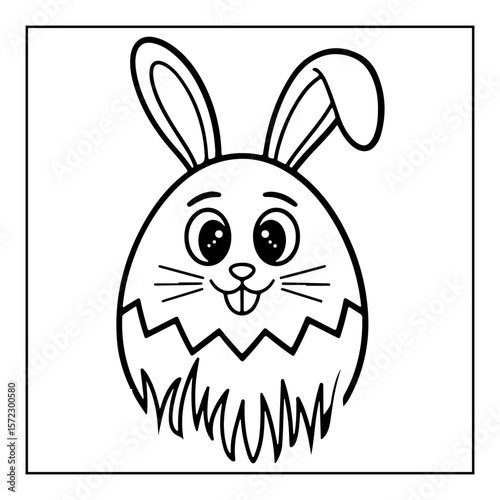 black and white easter day coloring pages