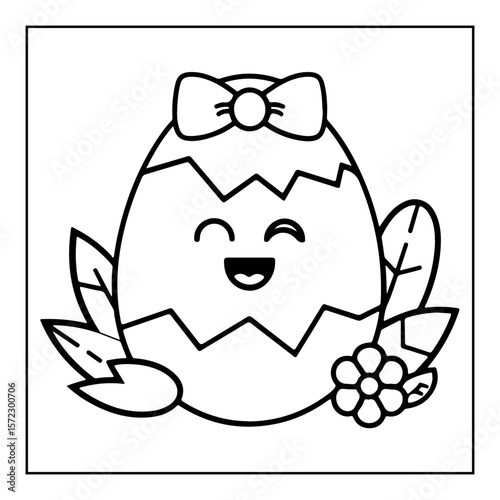 black and white easter day coloring pages
