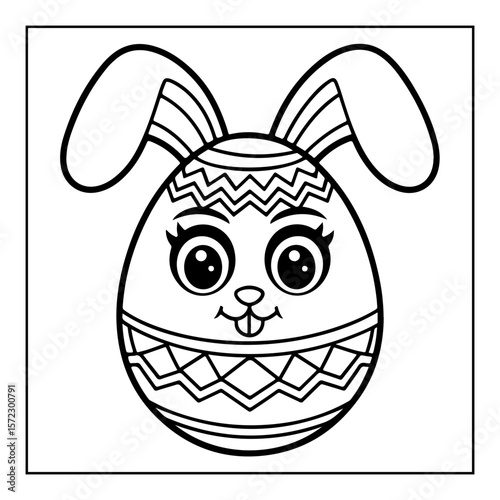 black and white easter day coloring pages