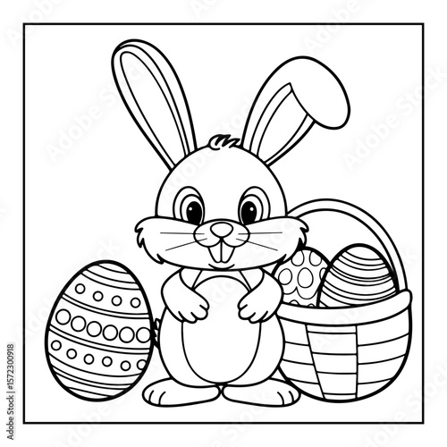 black and white easter day coloring pages