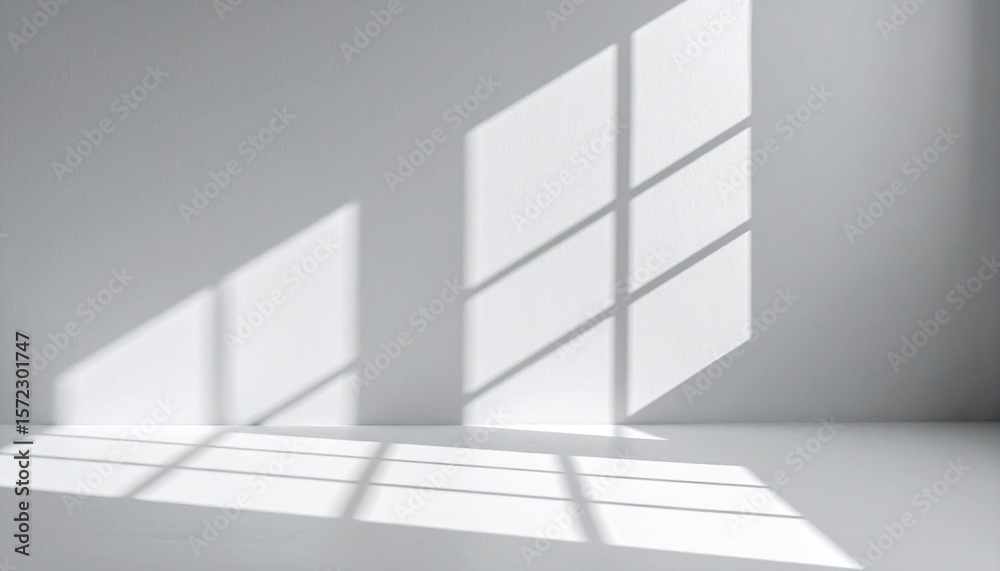 Obraz premium Abstract white background with white light and grey shadow empty light interior with copy space for creative studio backdrop project 