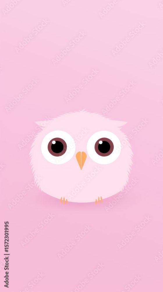 Fototapeta premium Owl selfie cute wallpaper animal cartoon bird.