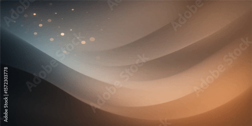 Orange and blue pastel abstract wave design with layered fabric textures and shimmer tone