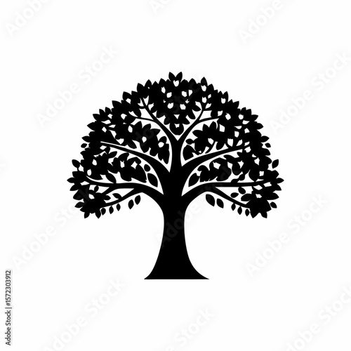 creative Silhouette simple Ficus (Fig Tree) Vector Illustration