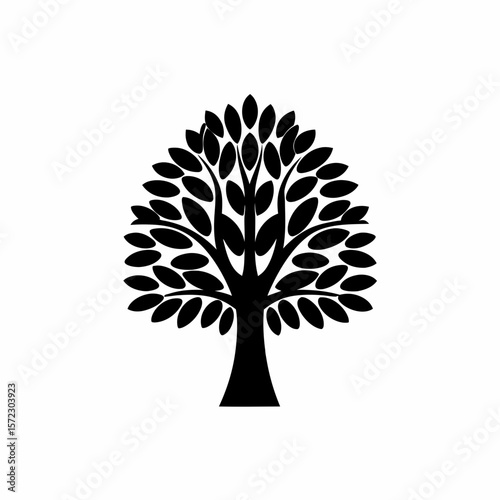 creative Silhouette simple Ficus (Fig Tree) Vector Illustration