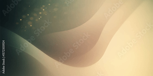 Beige and gold abstract wavy background with dreamy soft fabric gradient light flow