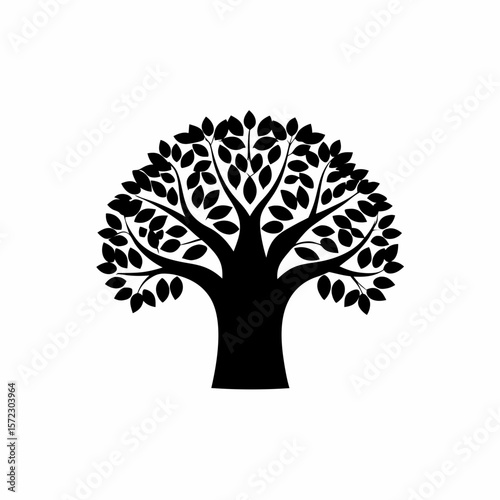 creative Silhouette simple Ficus (Fig Tree) Vector Illustration