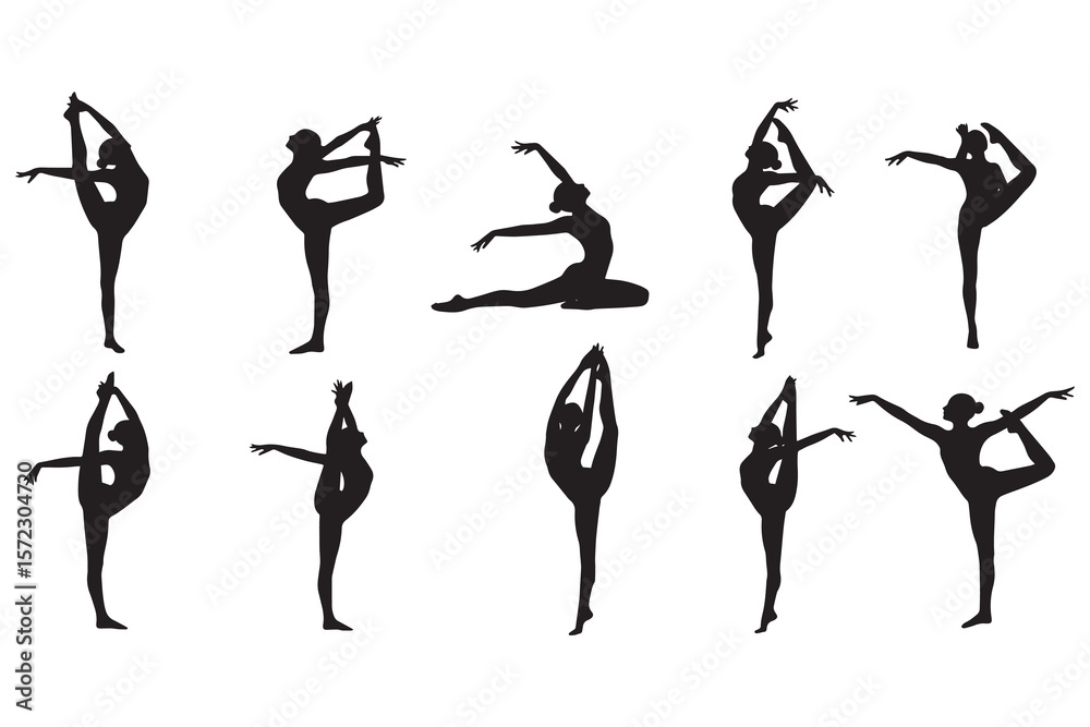 Fototapeta premium Silhouette of Swimming man Silhouette black and white