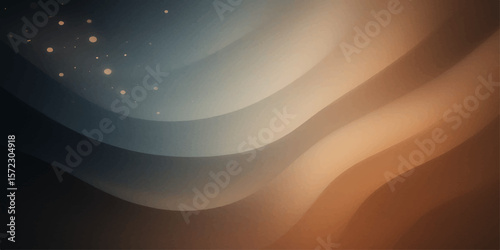 Elegant soft abstract background with dark blue and gold layered wave design texture