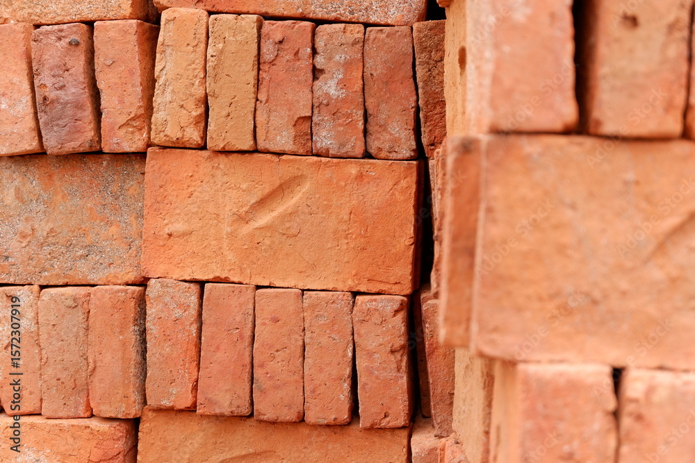 Obraz premium orange brick detail texture