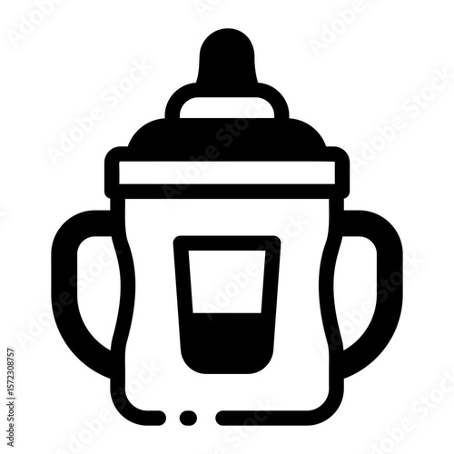 A linear style icon representing sippy cup
