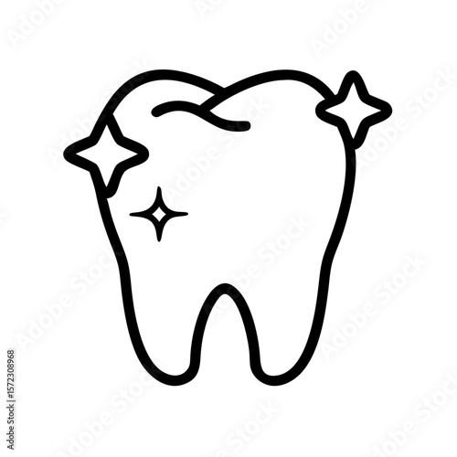 Sparkling Tooth Icon: Dental Health, Whitening & Oral Care