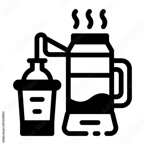 A filled style icon depicting milk warmer
