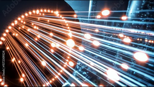 Fiber optic cables bring internet to cities.