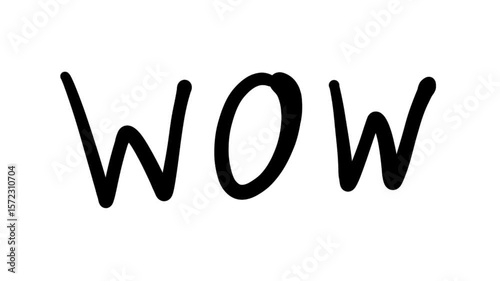 Hand Drawn WOW Expression Doodle Animation