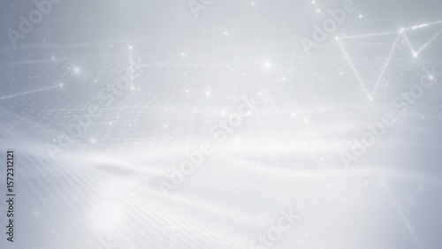 Soft Abstract Background with Light Particles and Geometric Shapes