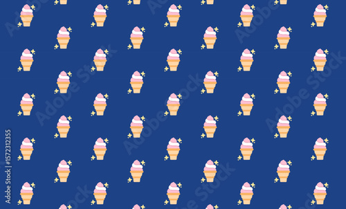 ice cream seamless pattern