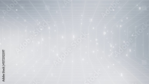 Abstract Background of Digital Binary Numbers in Light Environment
