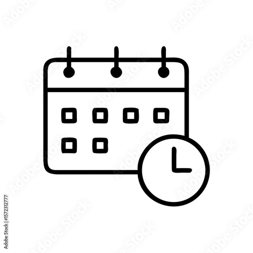Calendar Date & Schedule Icon: Time, Planning & Event Management