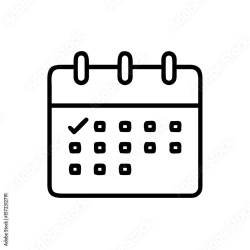 Calendar Date & Schedule Icon: Time, Planning & Event Management