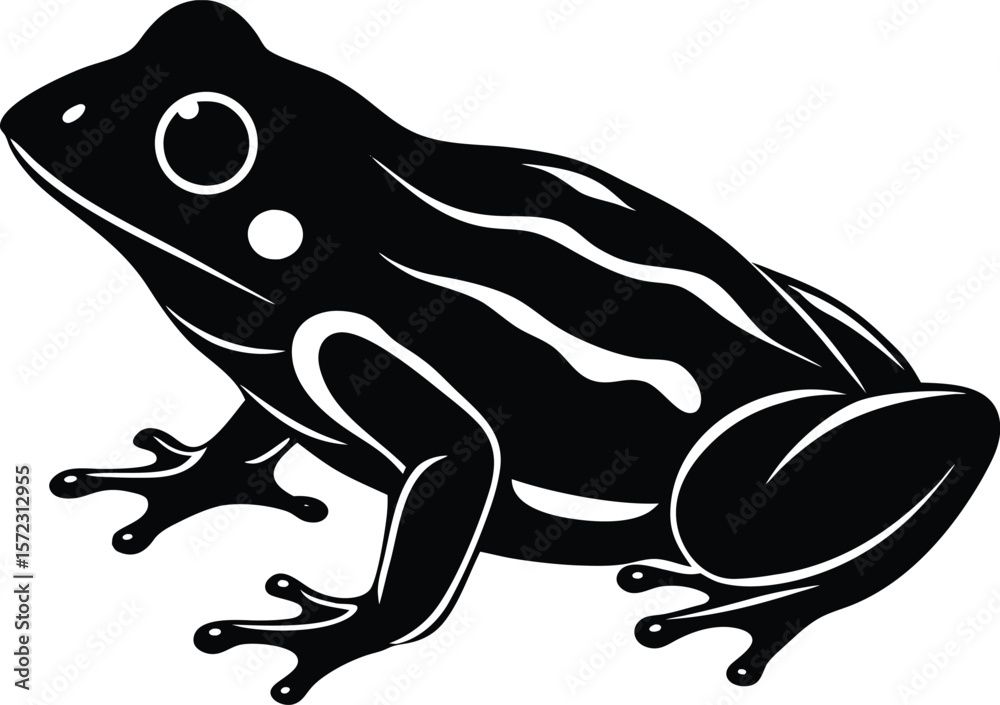Naklejka premium vector illustration of a frog