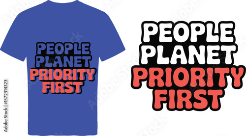 People planet priority first sustainability concept for social responsibility and environmental protection