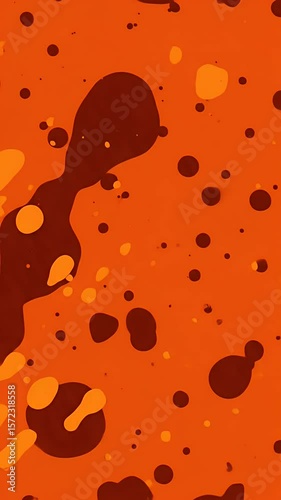 Abstract Background Spots Texture Orange and Brown Warm Colors