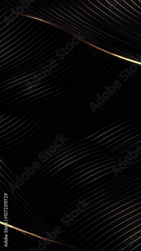 Abstract Background With Golden Wave Lines Texture and Pattern