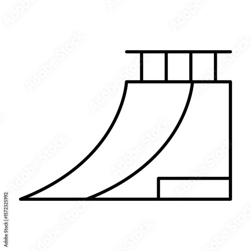 Skate Ramp Icon Vector