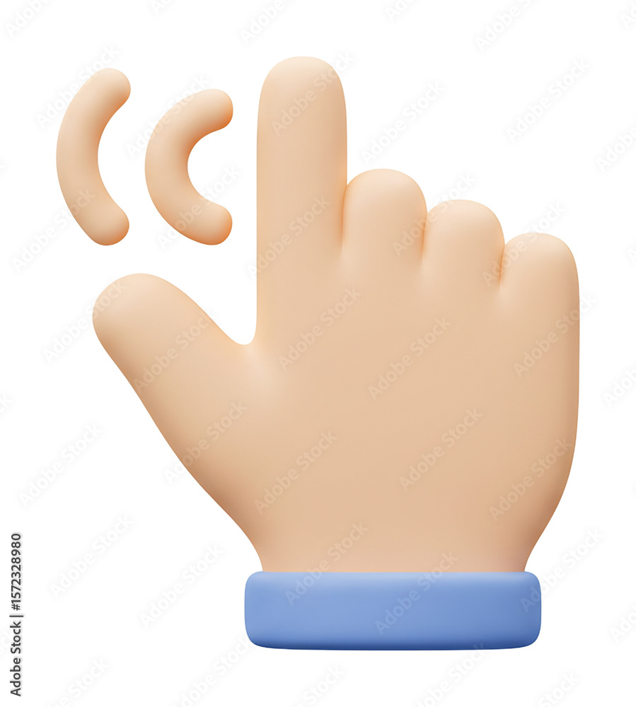 Obraz premium 親指と人差し指、優しく拡大操作 滑らか３D質感
