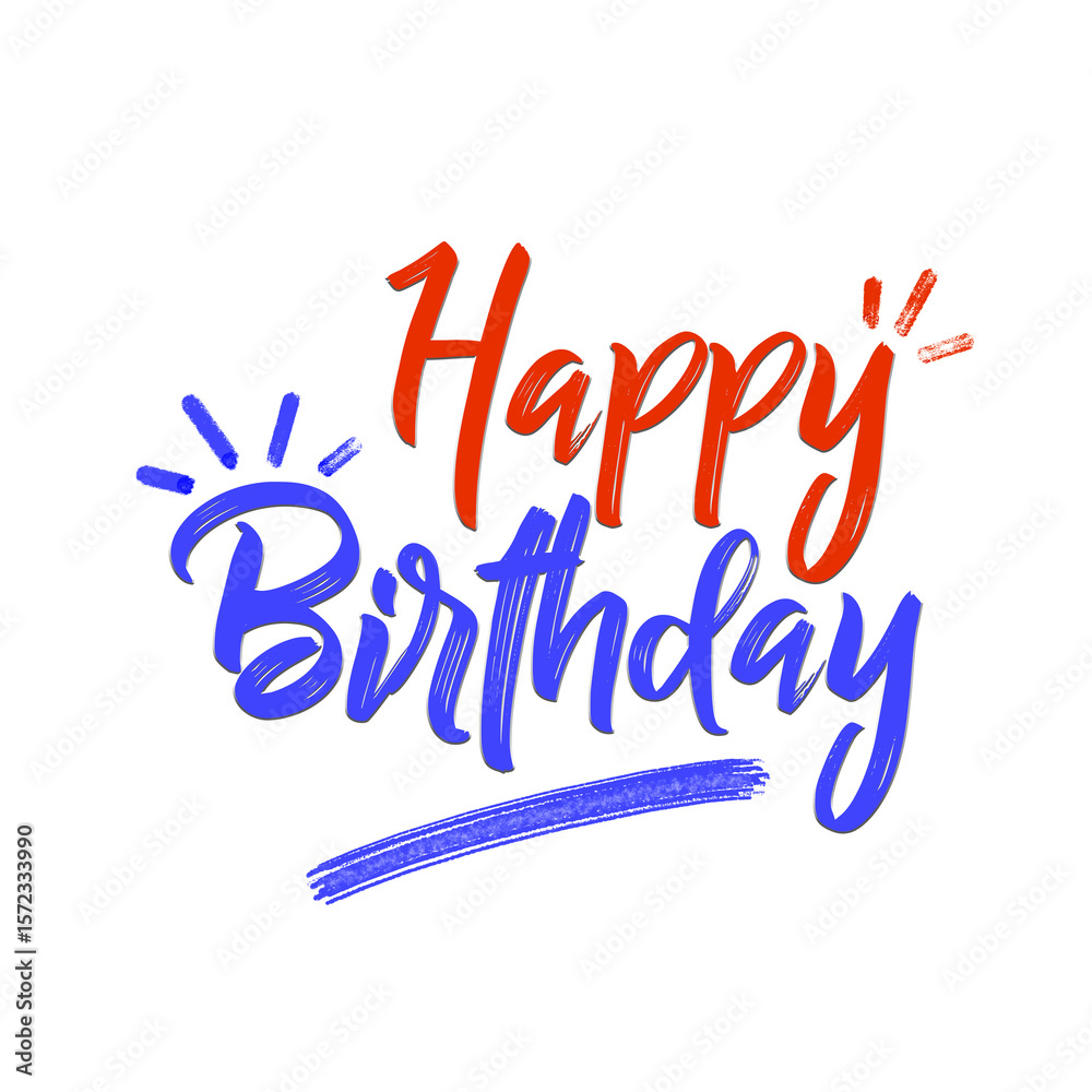Obraz premium Happy Birthday Typography
